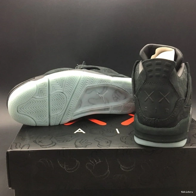 Rep TBkick Jordan Retro 4 Seasonal Black 3873 Kaws 930155- 1029